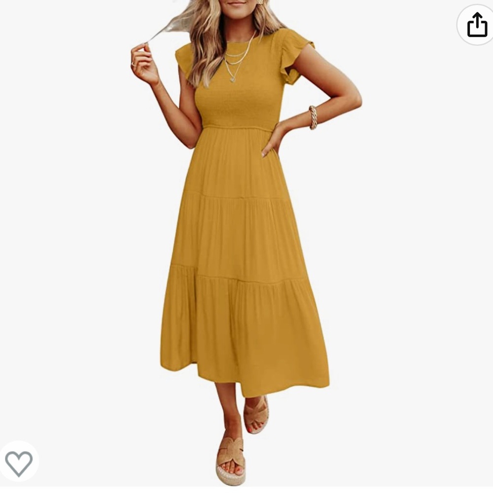 Women's Summer Casual Flutter Short Sleeve dress